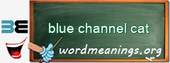 WordMeaning blackboard for blue channel cat